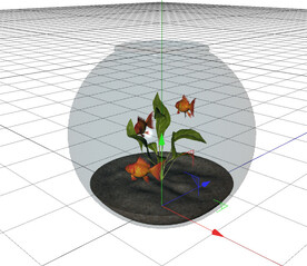 C4D模型 鱼缸
