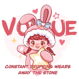 卡通爱心兔子图案