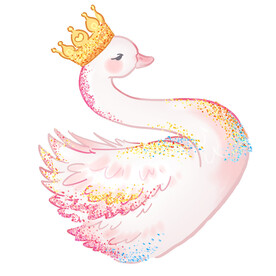 卡通天鹅图案设计