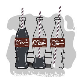 卡通像汽水图案设计