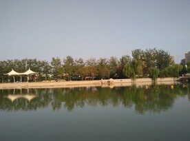 公园湖边