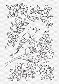 手绘花鸟