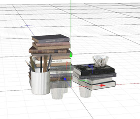 C4D模型 书