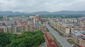 广东小镇道路航拍