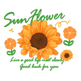 卡通阳光向葵