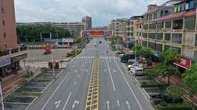 广东小镇道路航拍
