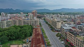 广东小镇道路航拍