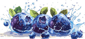 高清蓝莓免抠图素材图片