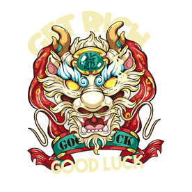 卡通龙头图案设计