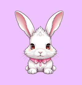 手绘卡通小兔子