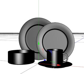 C4D模型 餐具