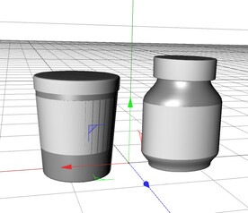 C4D模型 调料罐