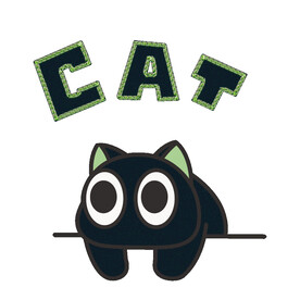 卡通呆小猫图案