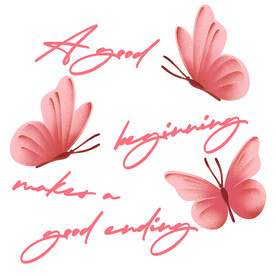 卡通纷纷蝶图案