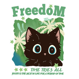 卡通假日猫图案