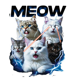 卡通闪电猫图案