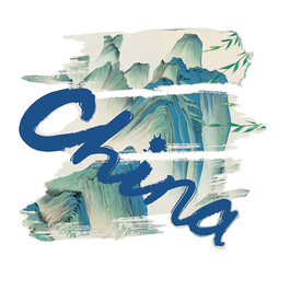 卡通英文china图案