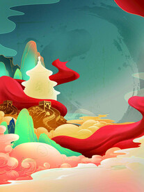 节日海报展板晚会背景