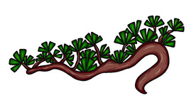 树叶树枝树干元素素材