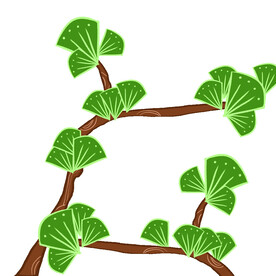 树叶树枝树干元素素材