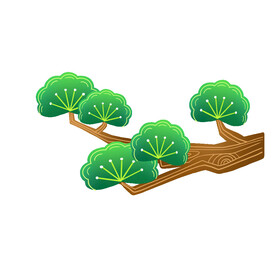 树叶树枝树干元素素材