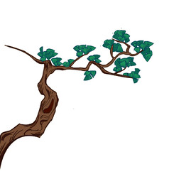 树叶树枝树干元素素材