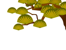 树叶树枝树干元素素材