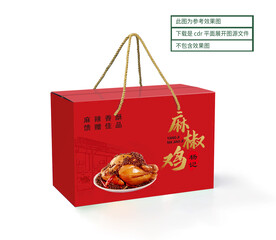 麻椒鸡包装 平面展开图