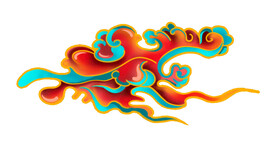 中国风祥云云纹节日元素