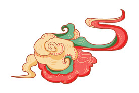 中国风祥云云纹节日元素