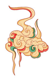 中国风祥云云纹节日元素