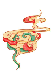 中国风祥云纹理节日元素