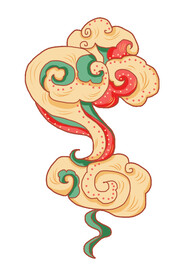 中国风祥云纹理节日元素