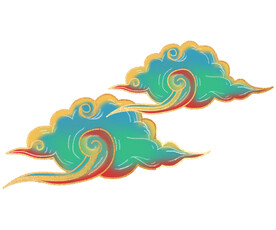 中国风祥云纹理节日元素