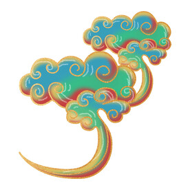 中国风祥云纹理节日元素