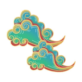 中国风祥云纹理节日元素