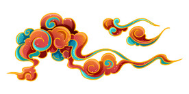 中国风祥云纹理节日元素