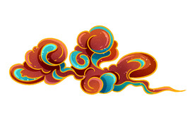 中国风祥云纹理节日元素