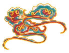中国风祥云纹理节日元素