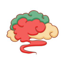 中国风祥云纹理节日元素