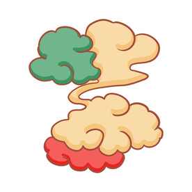 中国风祥云纹理节日元素