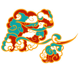 中国风祥云纹理节日元素