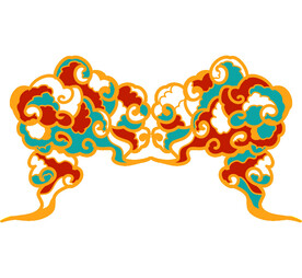 中国风祥云纹理节日元素