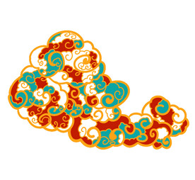 中国风祥云纹理节日元素