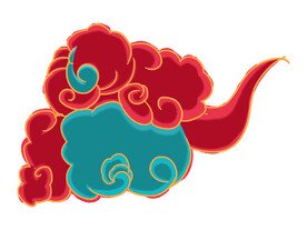 中国风祥云纹理节日元素