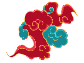 中国风祥云纹理节日元素