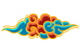 中国风祥云纹理节日元素