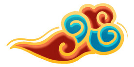 中国风祥云纹理节日元素