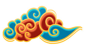 中国风祥云纹理节日元素