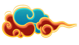 中国风祥云纹理节日元素